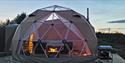 Arctic Dome in Rauland in the evening