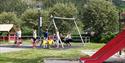 children playing on the playground of Heimat Vinje