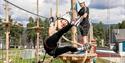 girl having fun in the climbing park in Skien leisure park