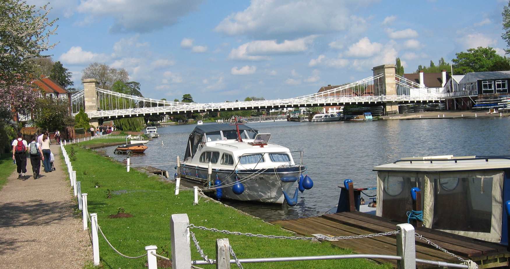 View of Marlow Bridge from the Thames Path