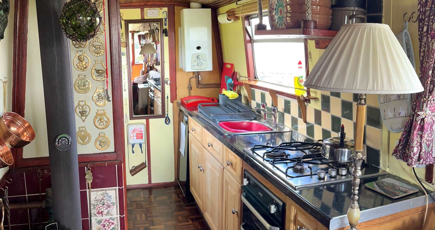 Interior Lark Rise III Static self-catering narrowboat