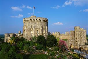 Windsor Castle's Round Tower. Royal Collection Trust / © His Majesty King Charles III 2024. Photographer Peter Packer.