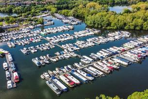 View of boats in the Thames & Kennet Marina