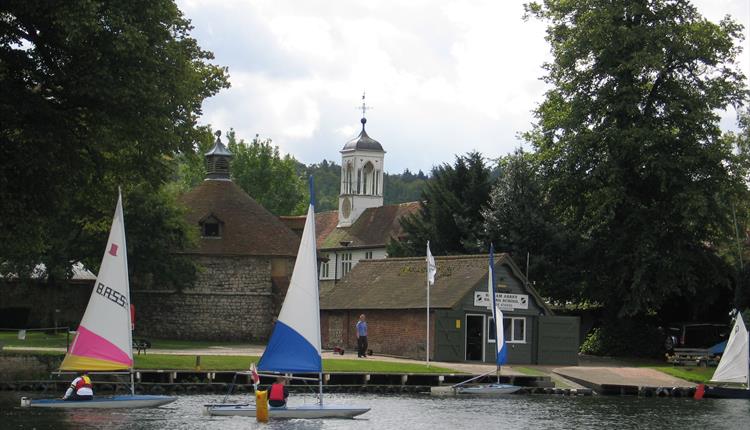 Learning to sail on the River Thames at Bisham Abbey
