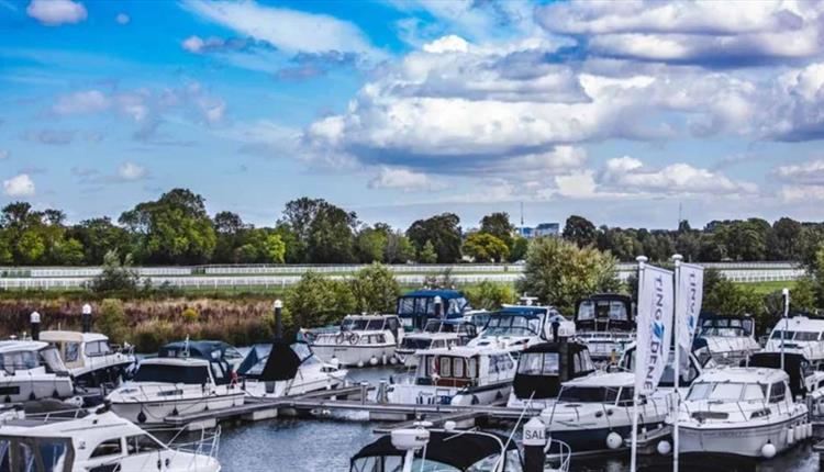 View of Racecourse Marina, River Thames