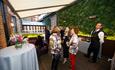 People socialising at Cliveden Literary Festival