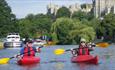 Kayaking on the Thames at Windsor with Windsor Castle in the background