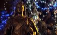 Queen Victoria Statue at Christmas