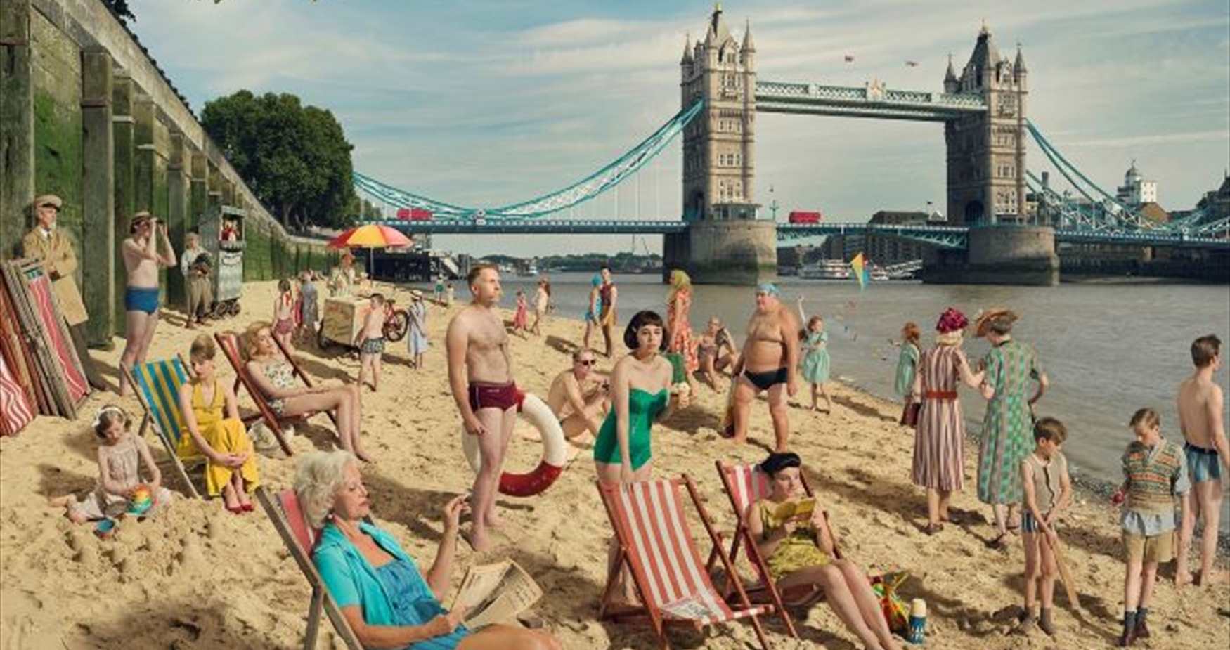Bathing by Tower Bridge, River Thames 2018  Copyright Julia Fullerton-Batten|