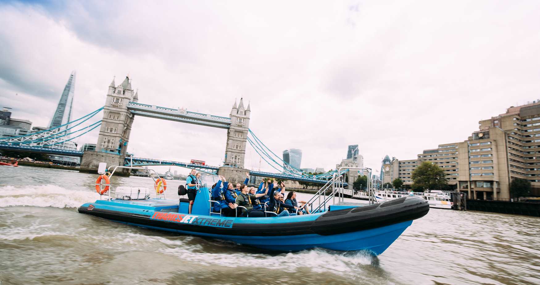 Speedboat experience on the River Thames, London with ThamesJet