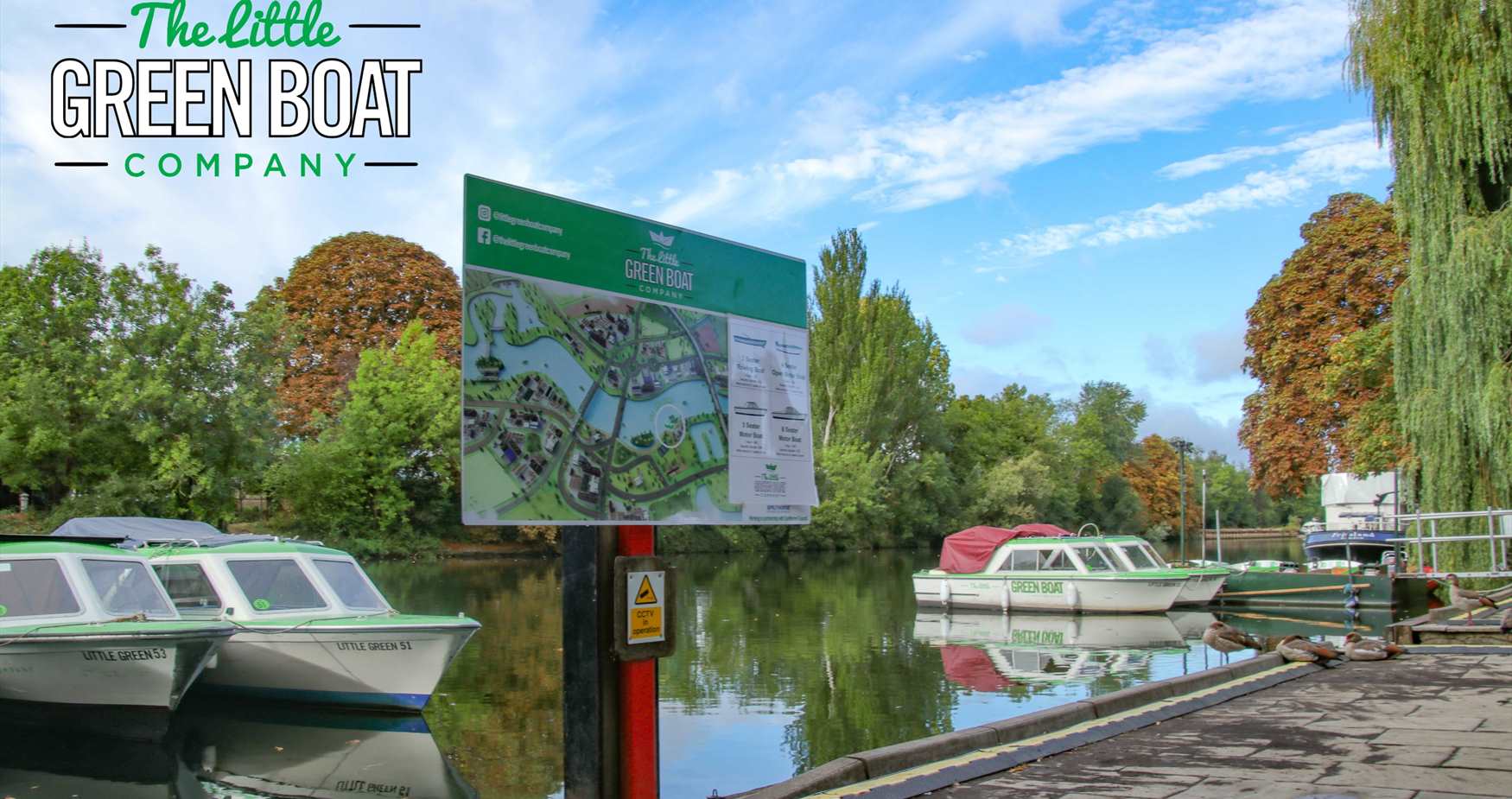 Electric boats moored at Ray Mill Island, Maidenhead