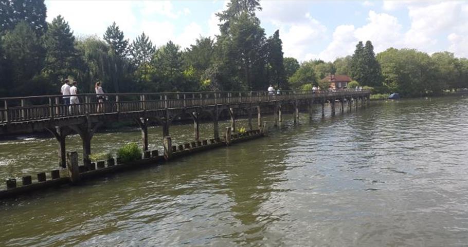 Thames Path National Trail, Marsh Lock Walkway and Weir, Henley on Thames