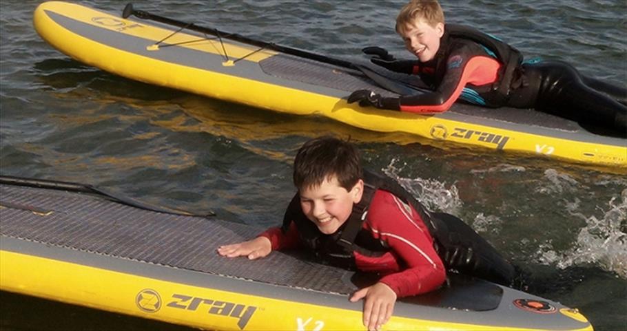 Ody Boat Hire  - Boys on SUP