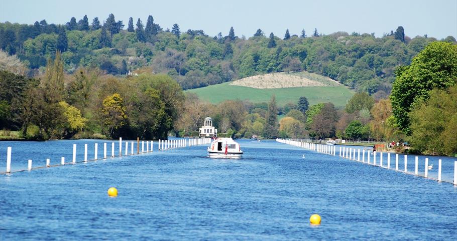 View of boat on Henley Regatta course