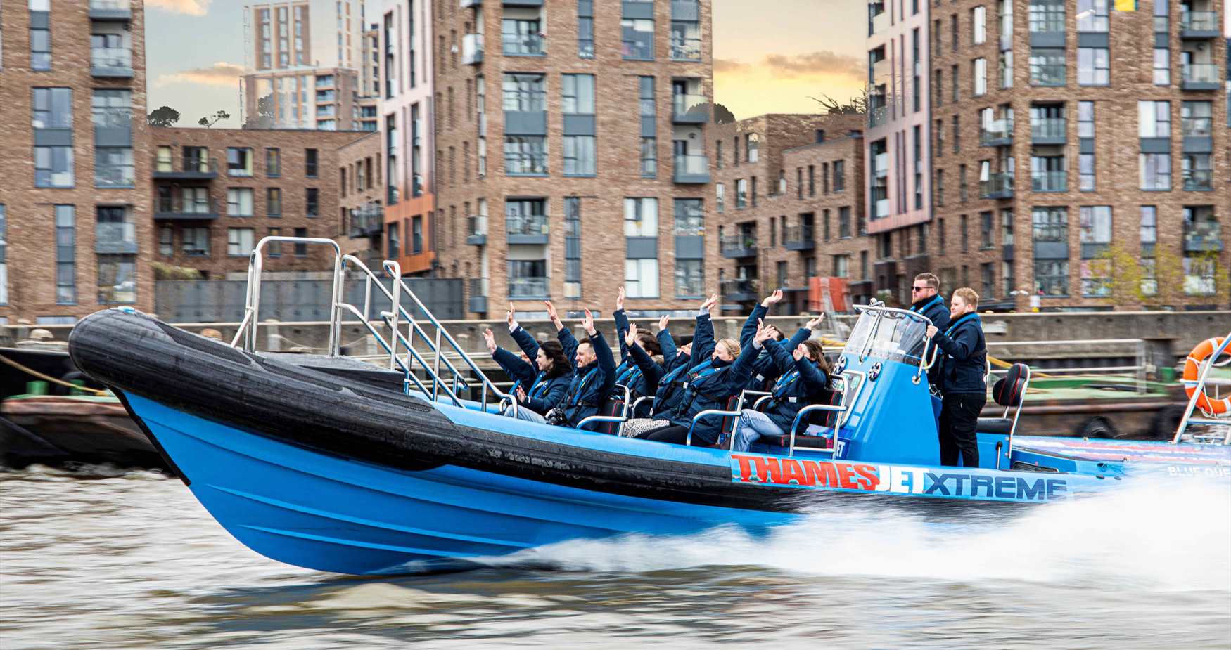 Thamesjet speedboat on the River Thames, London