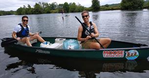 Canoe on the River Thames with Moose Canoe Hire