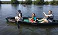 Canoeing on the River Thames with Moose Canoe Hire.
