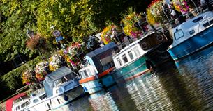 Boats on the river Thames  at Abingdon