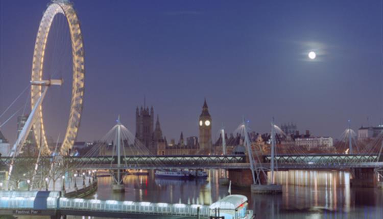 City Cruises evening dining cruises - view of London Eye