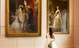 The Windsor Guildhall bride looking at royal portraits