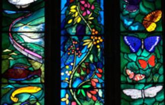 John Piper stained glass design for All Saints Church, Farnborough, West Berkshire