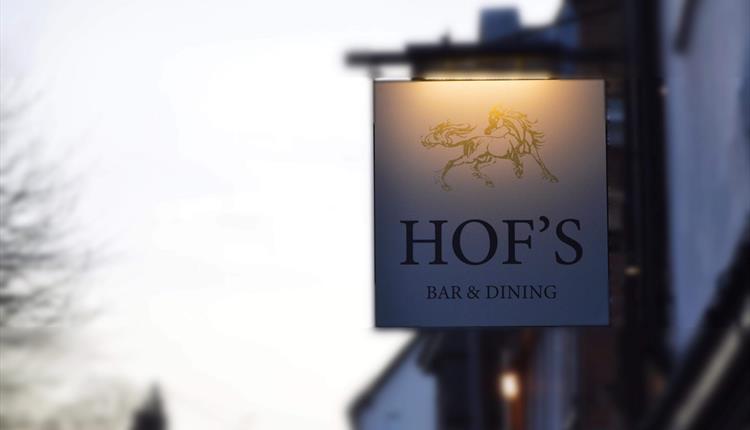 HOF'S pub sign