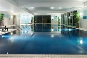 Swimming pool at Quad Wellness & Spa, Crowne Plaza Marlow