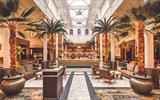 Palm Court entrance to the Municipal Hotel.