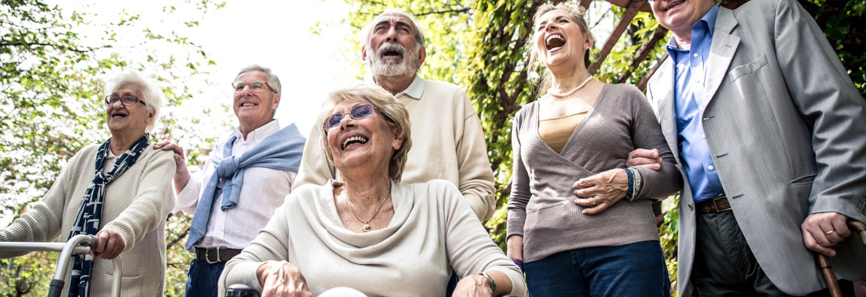 Group of elderly friends