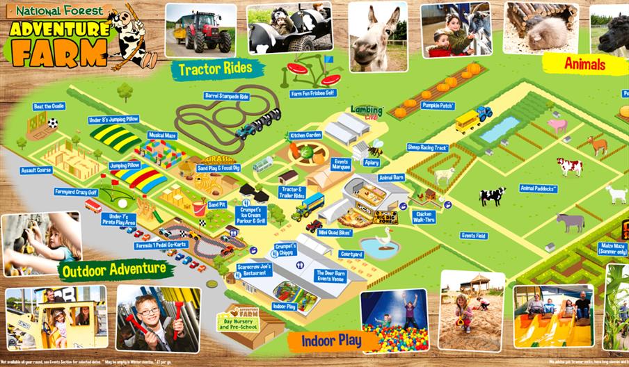 National Forest Adventure Farm map