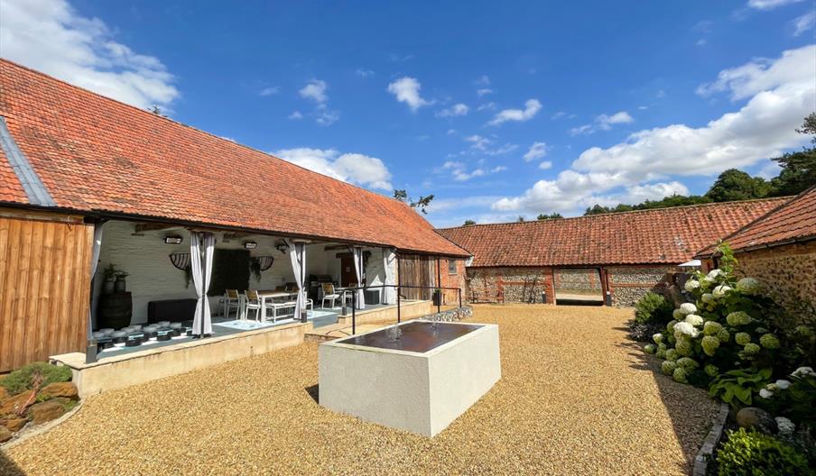 Courtyard at Sparham Hall Farm Holidays