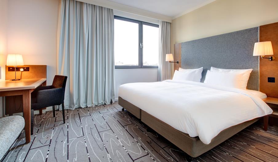 double bedroom at Radisson BLU Waterfront Hotel