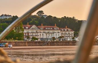 View across the bay towards St Brelade’s Bay Hotel