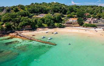 Aerial view of St. Brelade's Bay