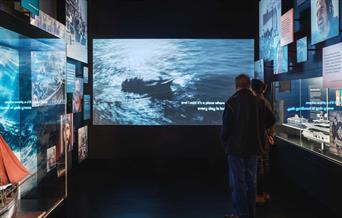 people exploring the exhibits at the box plymouth