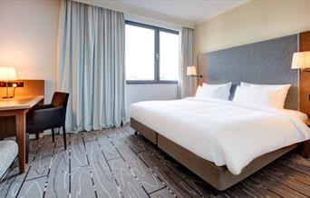 double bedroom at Radisson BLU Waterfront Hotel