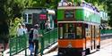 Seaton Tramway pulling into the station