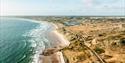 Aerial view of St. Ouen's Bay