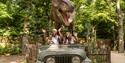 family with t rex at Hertfordshire Zoo