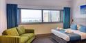 Spacious and accessible double bedroom at Caban