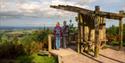 Couple at a viewing point at Haldon Forest Park