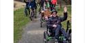 group cycling with accessible bikes at Dalby Forest Cycle Hub CIC