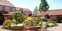 outside seating area at keld head farm cottages
