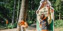 Two children at Gruffalo orienteering trail at Wyre Forest  (credit, Forestry England)