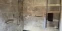 Wet room with hand rails at Sparham Hall Farm Holidays
