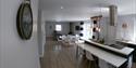 Open plan lounge, kitchen and diner at Coastal Cottage