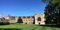 The Bishop’s Palace with views over the gardens on a sunny day