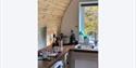 Kitchen area showing the wheelchair friendly sink at Cayton Village