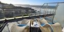 Balcony at Watersmeet Hotel overlooking the sea and cliffs