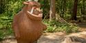 Gruffalo marking the gruffalo trail at Bedgebury National Pinetum and Forest